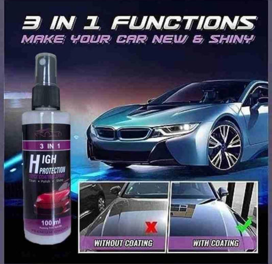 3 IN 1 HIGH PROTECTION QUICK CAR CERAMIC COATING SPRAY PACK OF 2