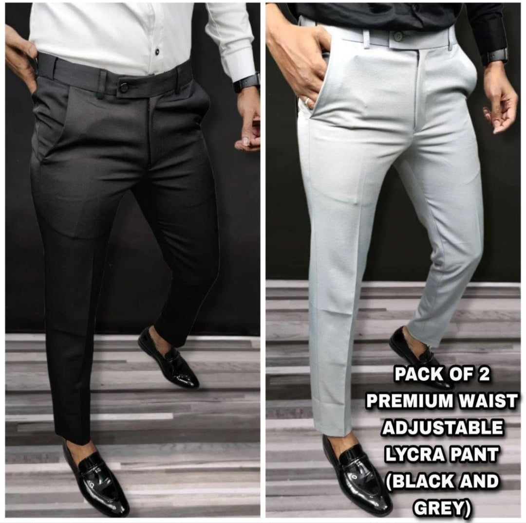 Pack Of 2 Lycra Formal Trouser