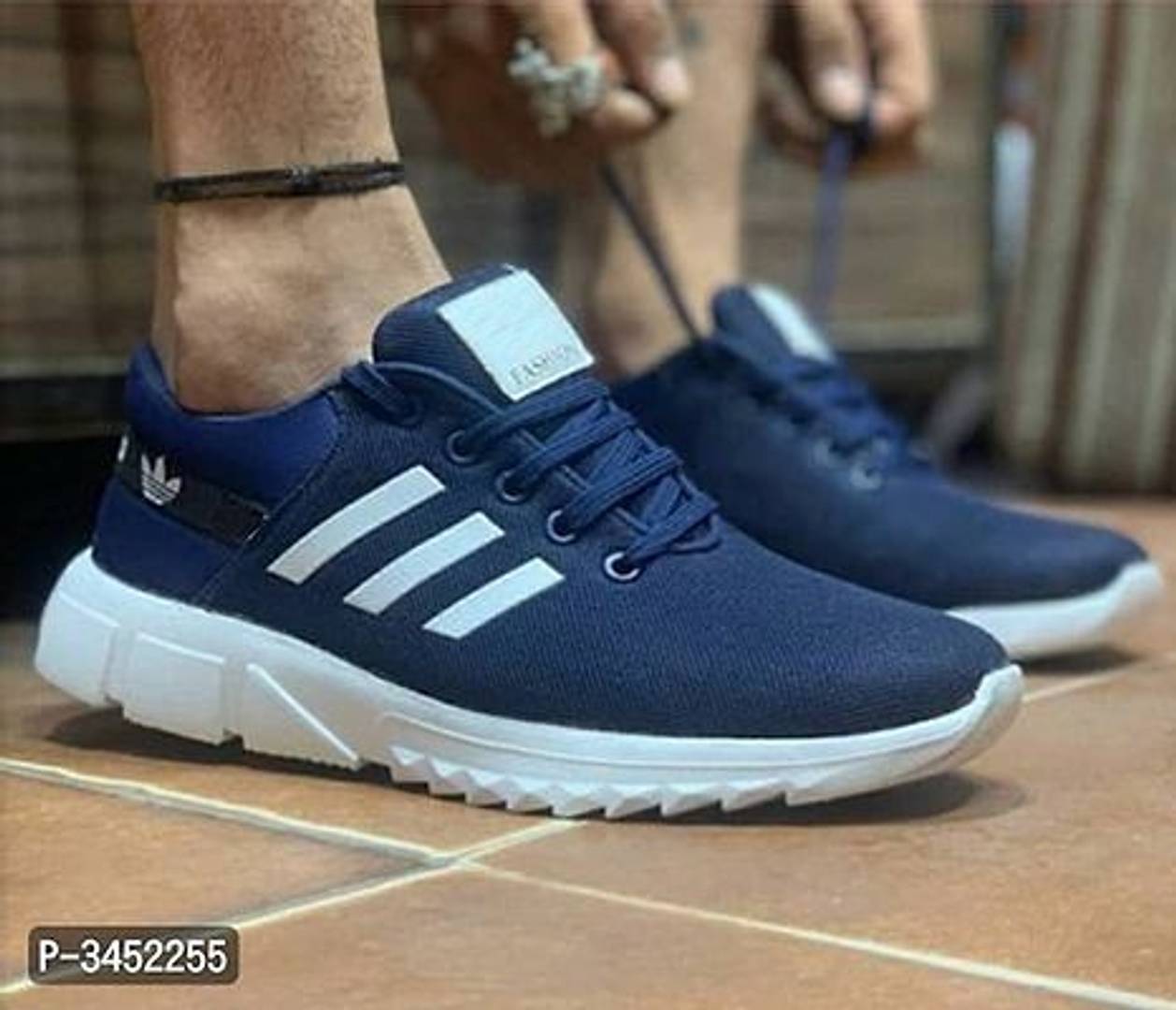 Elegant  Stylish Blue Mesh Smart Sport Sneakers For Men