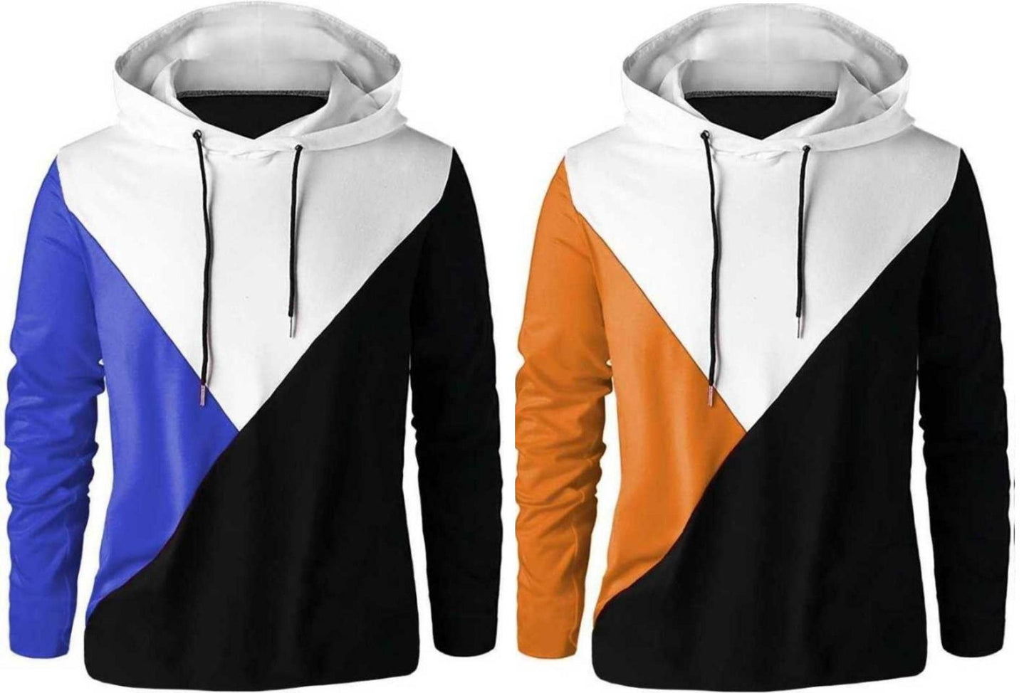 Color Block Full Sleeves Regular Fit Mens Hoodie ( Pack Of 2 )