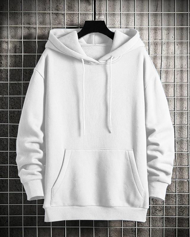 Cotton Solid Full Sleeves Men's Hoodies