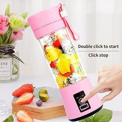 6 Blade Juicer- Portable Electric 6 Blade USB Juice Maker (380 ml)