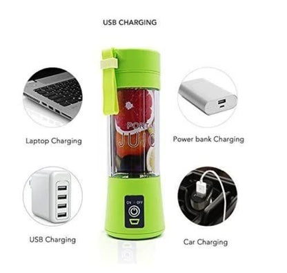 6 Blade Juicer- Portable Electric 6 Blade USB Juice Maker (380 ml)